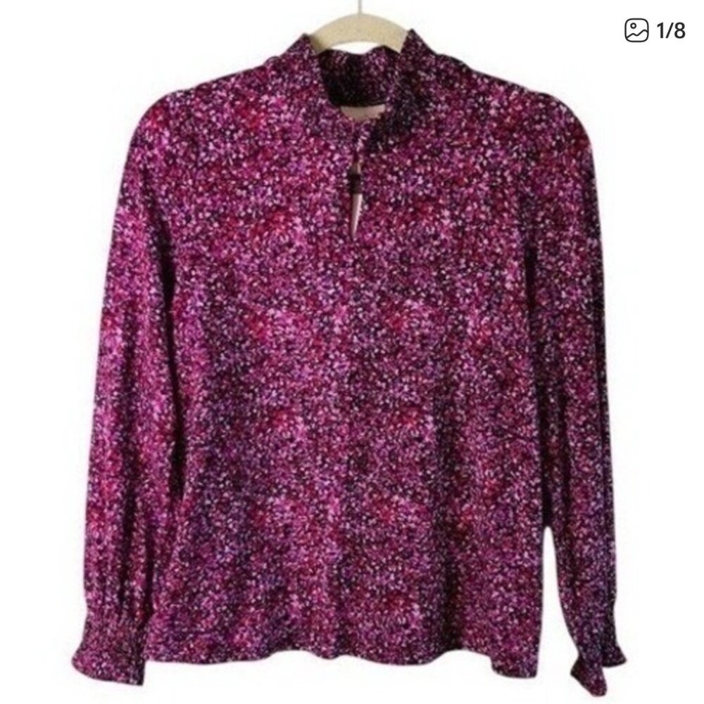 Bundle 2 for $30! NEW J. Jill Pink Floral Peasant Boho Top Size Small